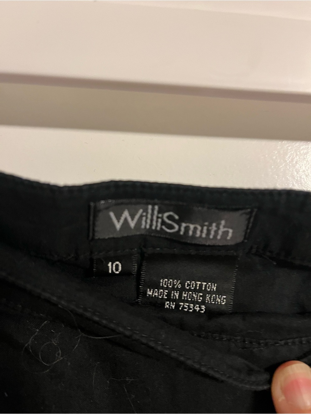 Willi Smith Black Midi Skirt with Tan Stitching - Picture 5 of 6